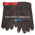 Red FleeceLined Cotton Jersey hand work gloves